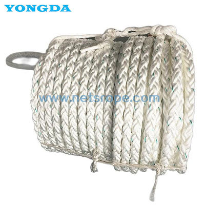 Corda dupla trançada de grande resistência da fibra do poliéster e do Polyolefin de ISO10556 8-Strand