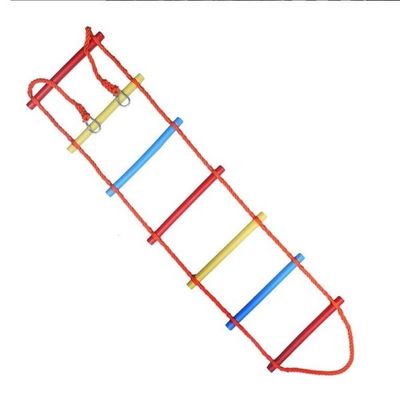 Rainbow Plastic Step Kids Escala de corda de escalada