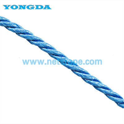 Fios de polipropileno de 16 mm e 3 fios, azuis, para atracamento/agricultura/pesca/construção/marinha