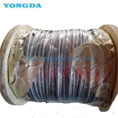 Cordas de arame de aço galvanizado 6x7 duráveis com alta tração e resistência à corrosão para construção de estradas médias e de ombro